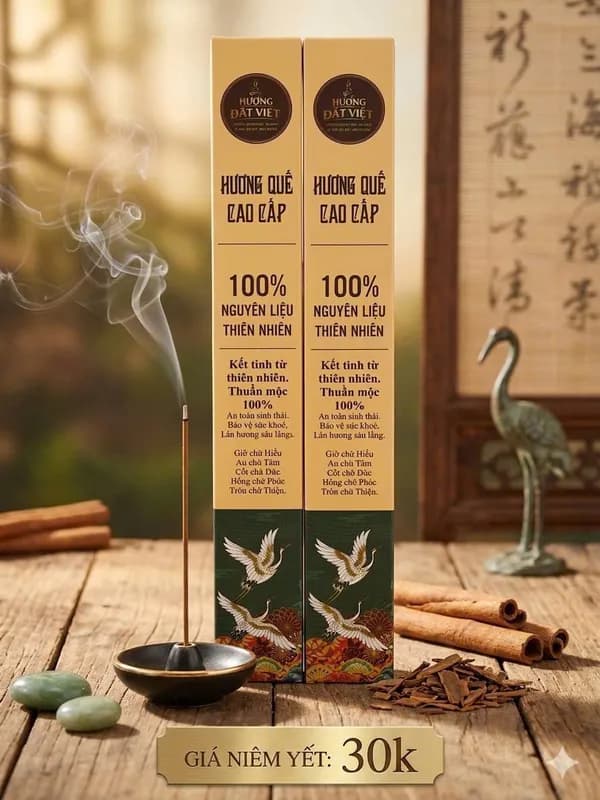 Hương Đất Việt Hồng Phúc - Hương Quế nhang cây - Bó 30.000đ