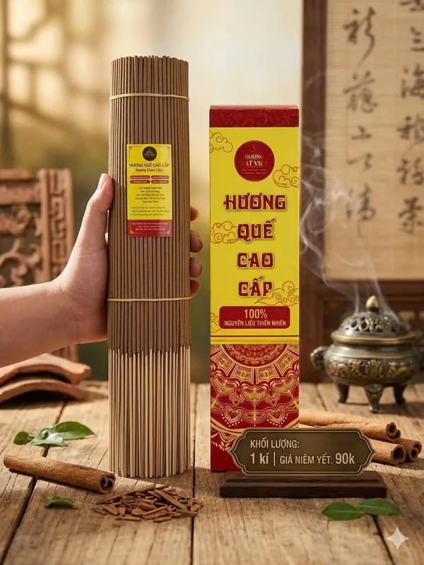Quy trình sản xuất nhang quế hiện đại tại Trà My